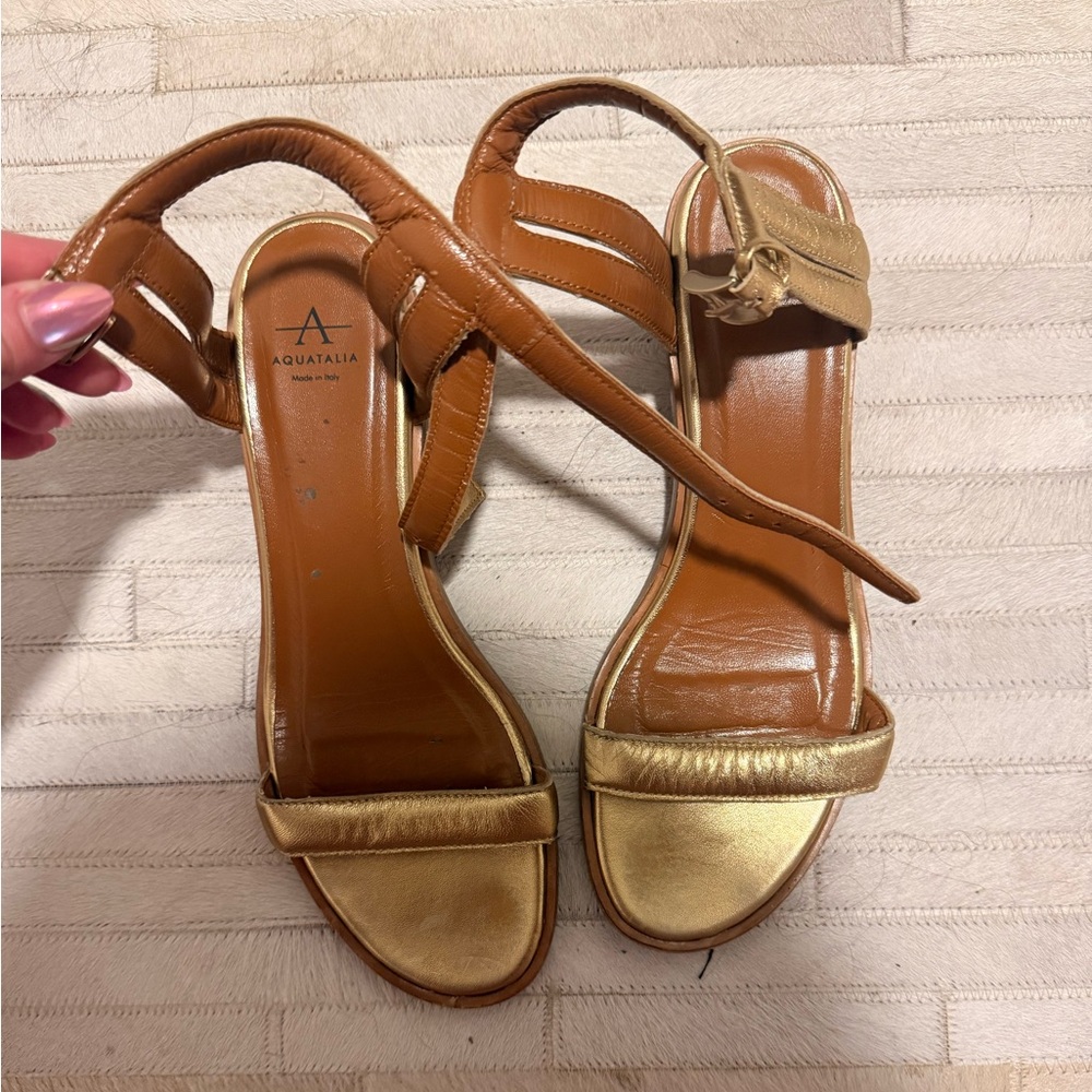 Aquatalia Gold Sandals